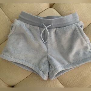 Athleta Light Blue Fleece Shorts